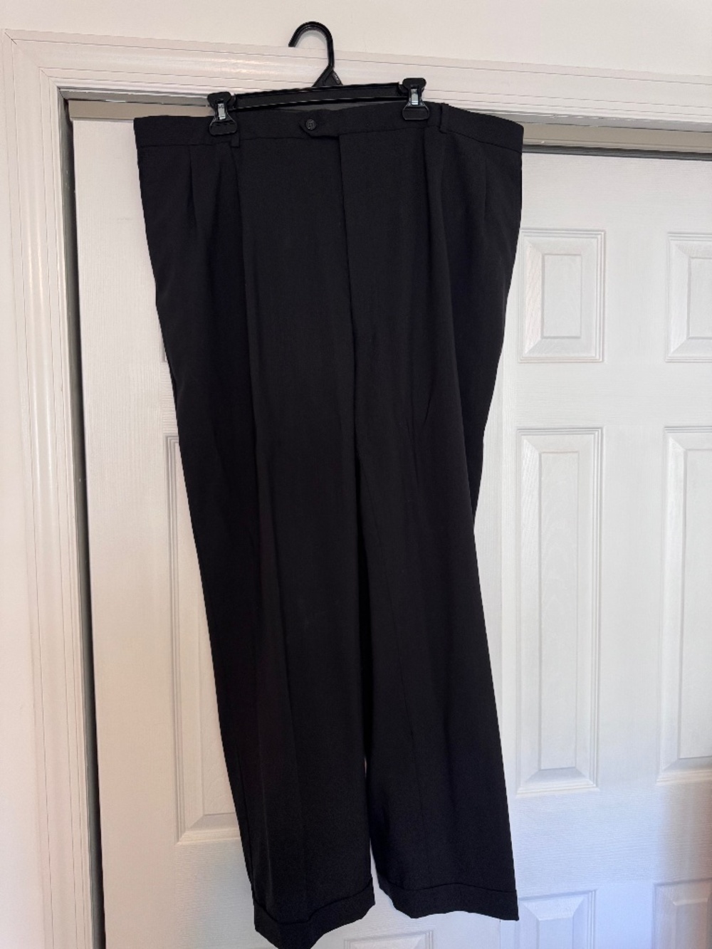 Pronto Uomo 100% Worsted Wool Dress Pants 46W Black